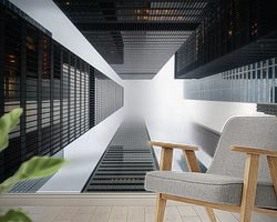 Voorbeeld van het werk in een kamer