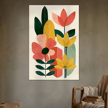 Tableau botanique en corail n° 2 sur Studio BB