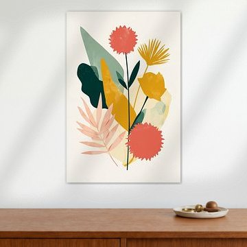 Botanisches Tableau in Koralle Nr. 3 von Studio BB