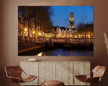 Weerdsluis, Oudegracht en Domtoren in Utrecht van Donker Utrecht