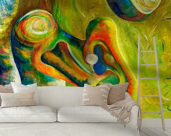 Voorbeeld van het werk in een kamer