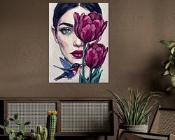 Voorbeeld van het werk in een kamer
