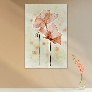 Poppies in late summer by AnkieArt
