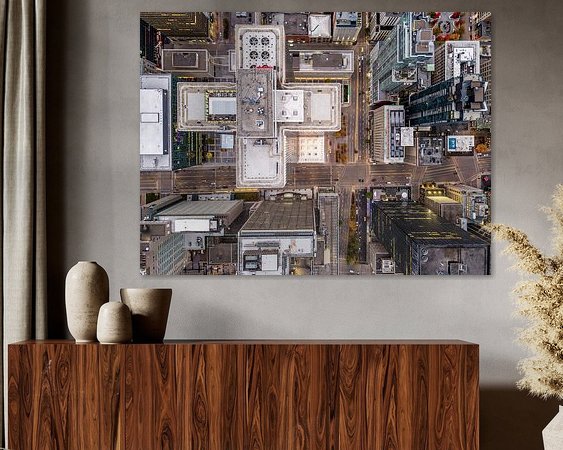 Voorbeeld van het werk in een kamer