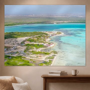 Lagune turquoise sur la côte de Bonaire sur Thomas Röell