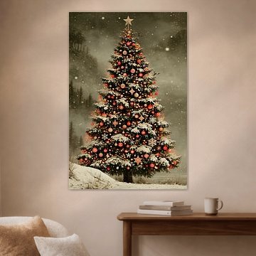 Stimmungsvoller winterlicher Weihnachtsbaum
