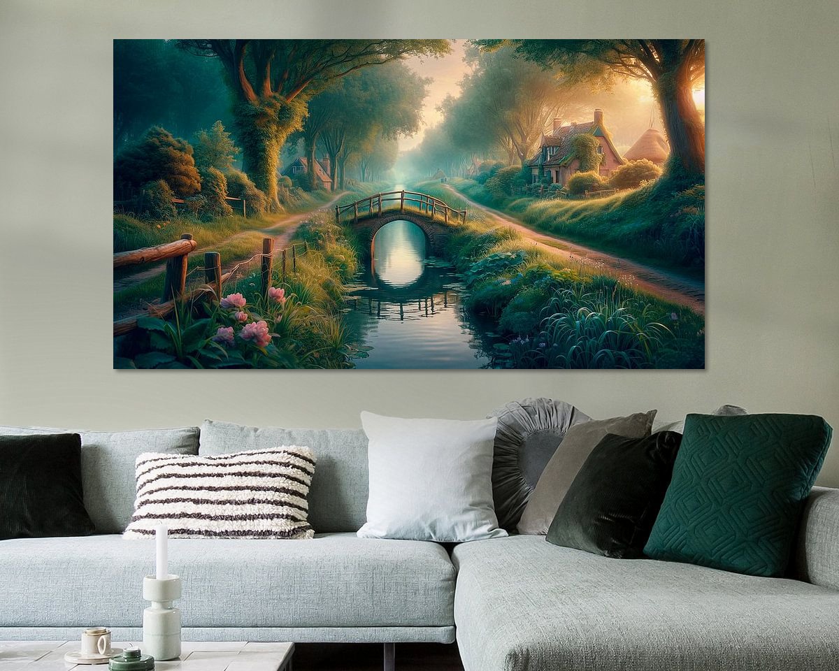 Voorbeeld van het werk in een kamer