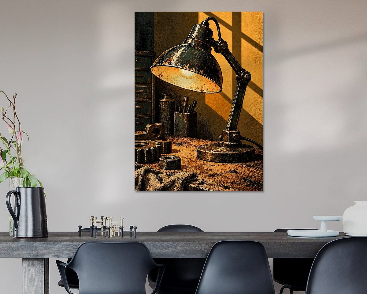 Voorbeeld van het werk in een kamer
