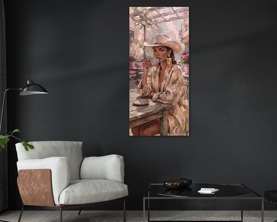 Voorbeeld van het werk in een kamer