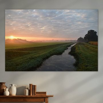 Zonsopkomst langs de schipbeek van Mathilde te Lintelo