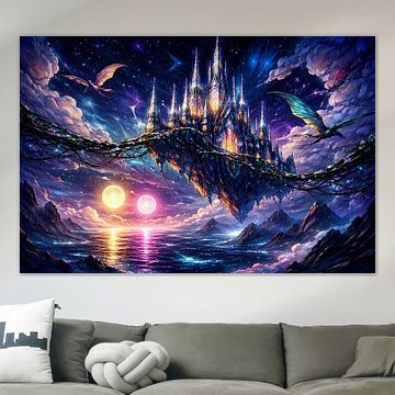 Floating castle – futuristic
