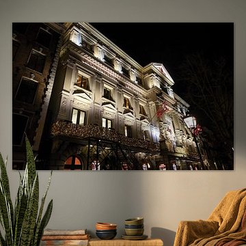 An evening photo of Amsterdam