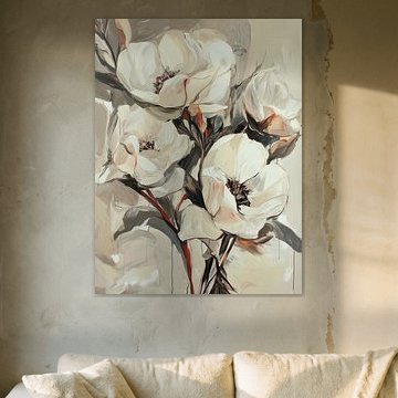 Abstract ivory floral blossom