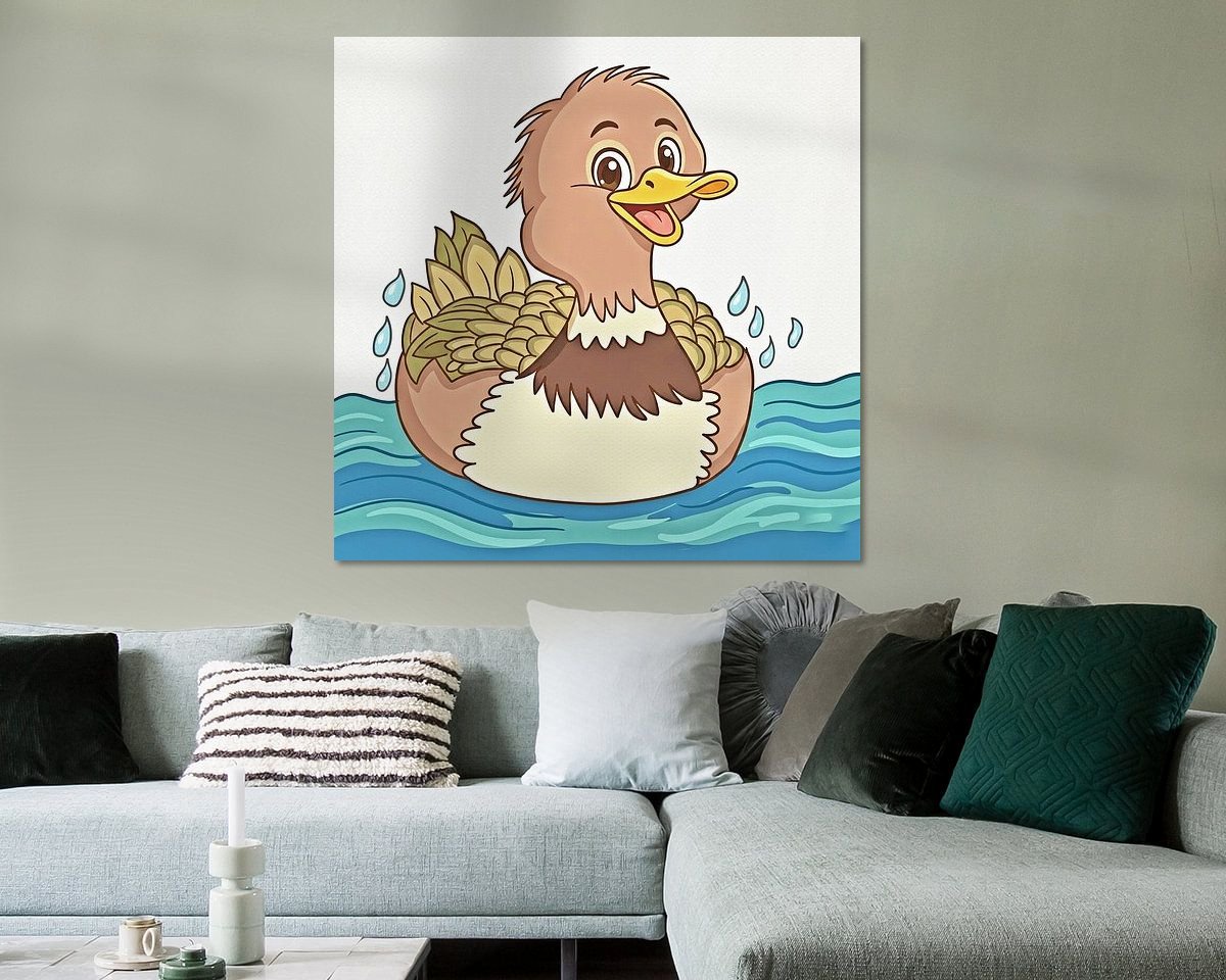 Voorbeeld van het werk in een kamer