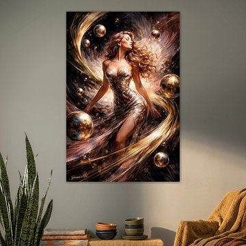 Glamour Art - Gouden symmetrie 1
