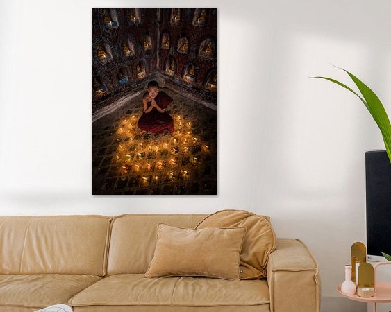 Voorbeeld van het werk in een kamer
