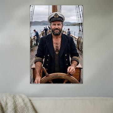 Schiffskapitän am Ruder von Markus Gann