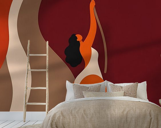 Voorbeeld van het werk in een kamer