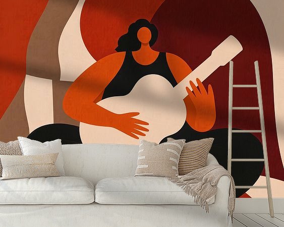 Voorbeeld van het werk in een kamer