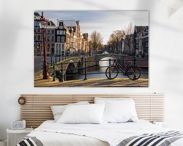 Sunset Bike - Leidsegracht Amsterdam by Thomas van Galen
