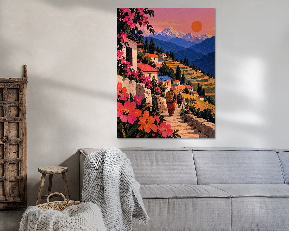 Voorbeeld van het werk in een kamer