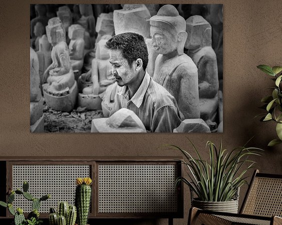 Voorbeeld van het werk in een kamer