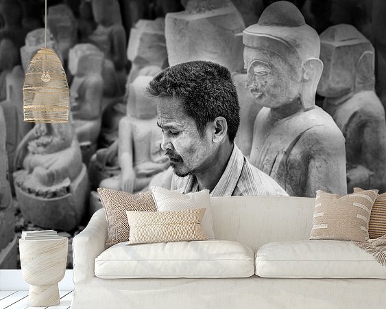 Voorbeeld van het werk in een kamer