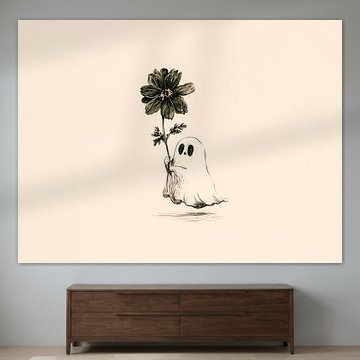 Geistchen mit einer schwarzen Blume von Thea