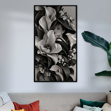 La femme derrière les fleurs sur Moni Baum