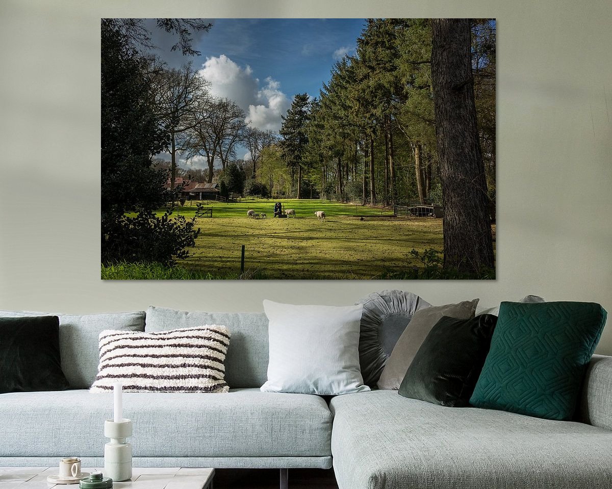 Voorbeeld van het werk in een kamer
