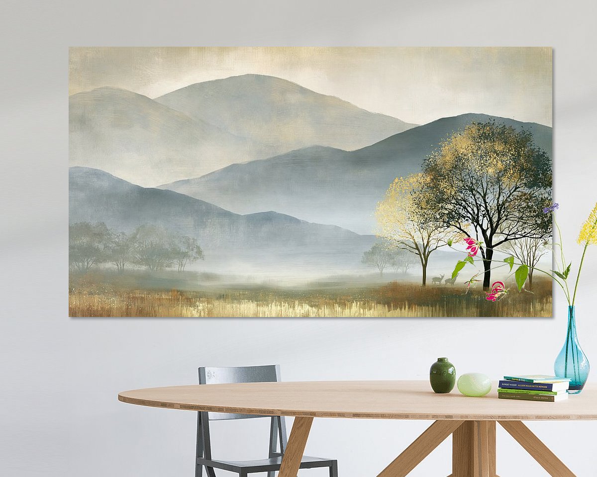 Voorbeeld van het werk in een kamer