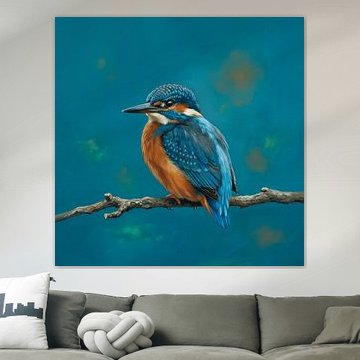 Martin-pêcheur turquoise - Portrait détaillé d'un oiseau sur Tonny Verhulst