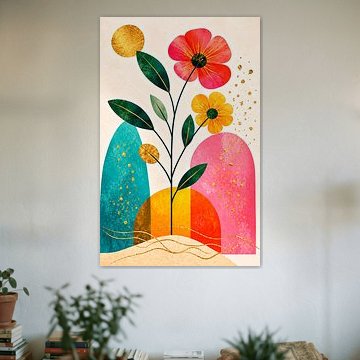 Des fleurs en équilibre
