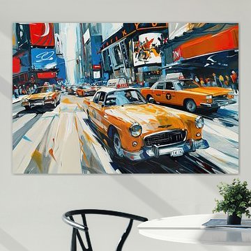 New York Taxis am Times Square von ARTemberaubend