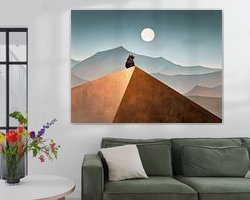 Voorbeeld van het werk in een kamer