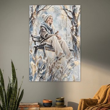Ijsprinses met roodborstje - genieten van een winters bos