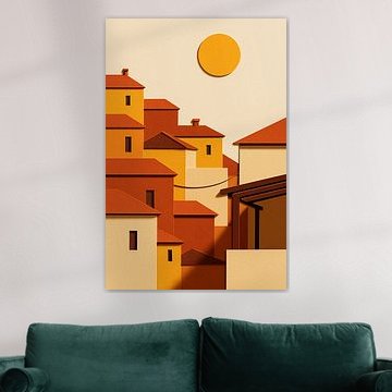 Zongebakken Dorp — gelaagde papierbouw van Dream Designs art work