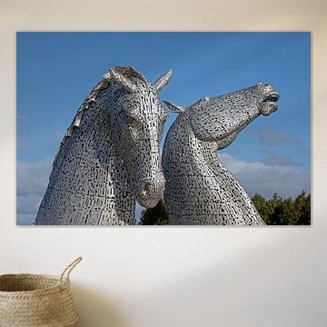 The Kelpies; The Helix Ecopark; Falkirk; Schotland; Verenigd Koninkrijk van Arch White