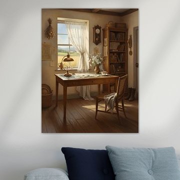 Silent Comfort in the Farmhouse Workspace by Regan Frederick