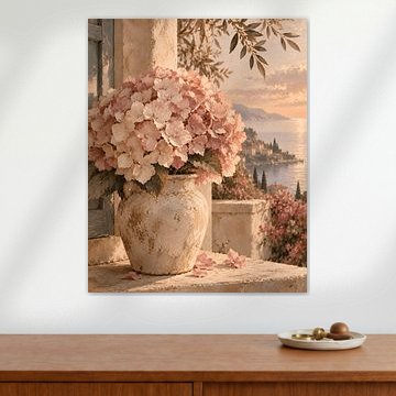 Hydrangea in the Mediterranean Sun
