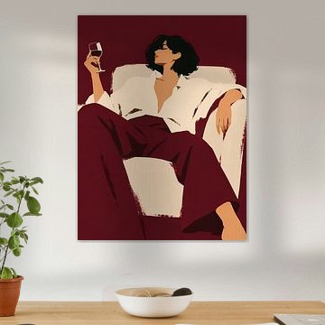A Toast in Burgundy and White by Mosaic Dialogue