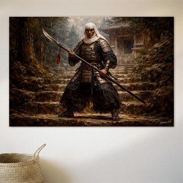 Japanese Warrior Monk - Sōhei - with Naginata – Japanese Art Collection by Johannas Art Creations