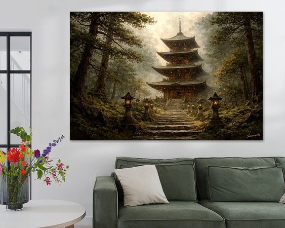 Voorbeeld van het werk in een kamer