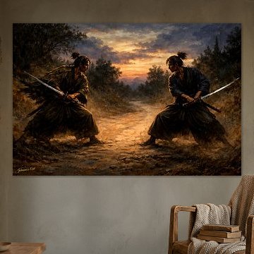 Das Duell der beiden Ronin – Japanische Kunstsammlung von Johannas Art Creations
