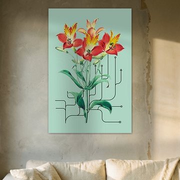 Orange lilies with a graphic twist by Fineline