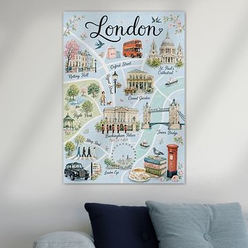London – Romantic Illustrated City Map van Green Nest