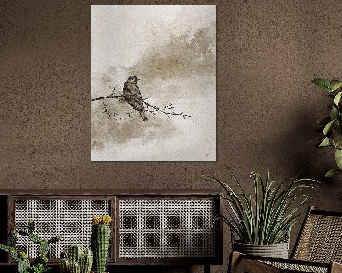 Voorbeeld van het werk in een kamer