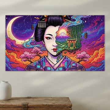 Geisha japonaise sur my pixel art
