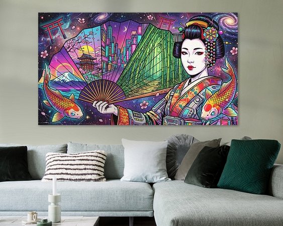 Voorbeeld van het werk in een kamer