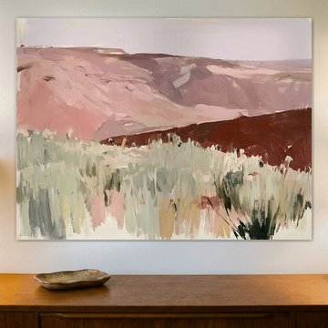 Roze woestijnlandschap